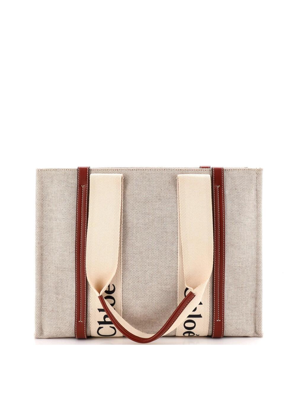 Chloe Woody Tote Canvas With Leather #347841C93B